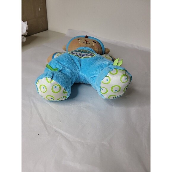 Fisher Price Baby's 1st First Teddy Bear 11" Blue Lovey Plush Toy Boy Rattle - Picture 14 of 16